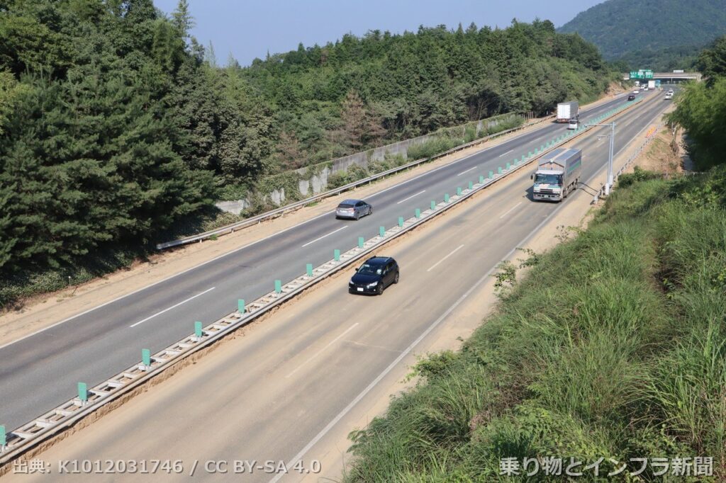 nexco west sanyo expressway 2027 curve easing