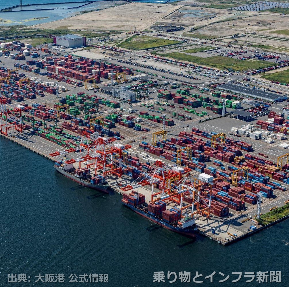 大阪港 2027年 フェリー航路 最新動向（出典：乗り物とインフラ新聞）