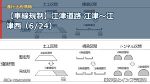 【車線規制】江津道路 江津～江津西（6/24）（乗り物とインフラ新聞）