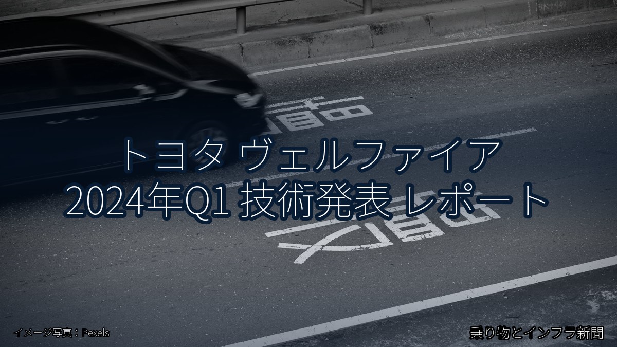 トヨタ ヴェルファイア 2024年Q1 技術発表 レポート（乗り物とインフラ新聞）