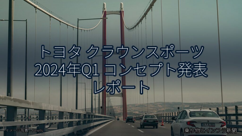 トヨタ クラウンスポーツ 2024年Q1 コンセプト発表 レポート（乗り物とインフラ新聞）