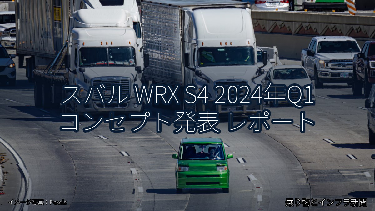 スバル WRX S4 2024年Q1 コンセプト発表 レポート(乗り物とインフラ新聞)