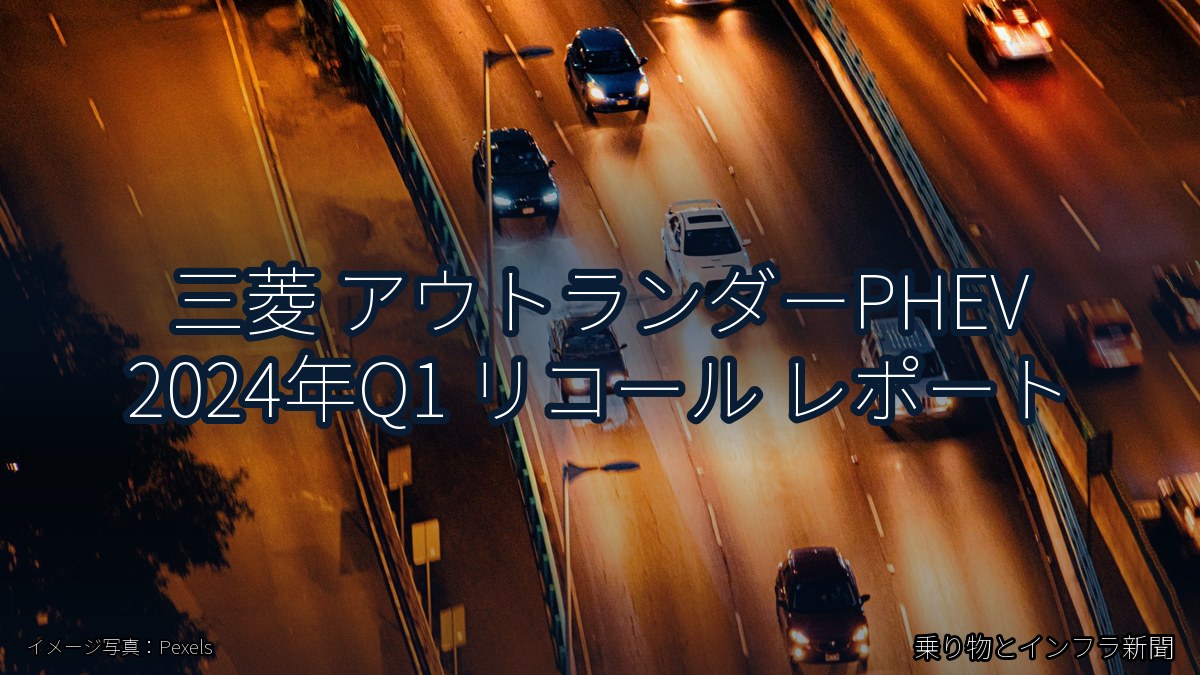 三菱 アウトランダーPHEV 2024年Q1 リコール レポート（乗り物とインフラ新聞）