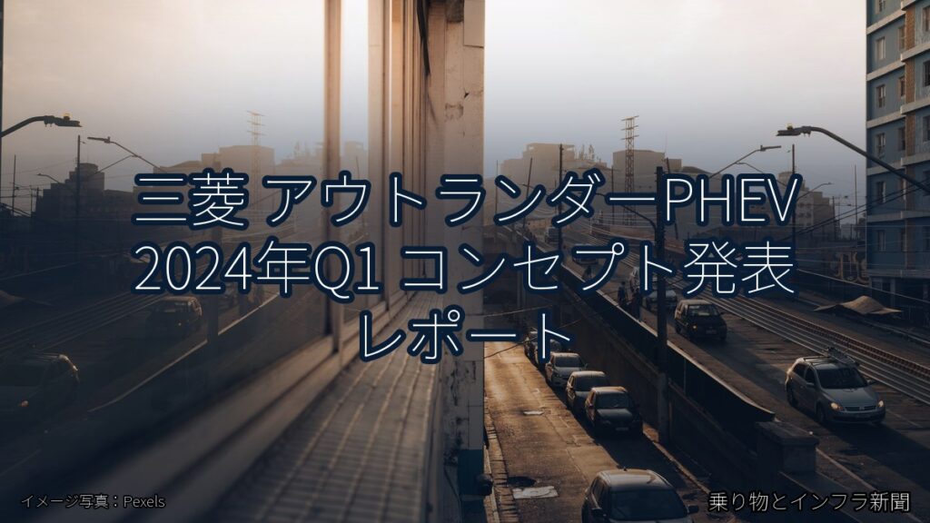 三菱 アウトランダーPHEV 2024年Q1 コンセプト発表 レポート（乗り物とインフラ新聞）