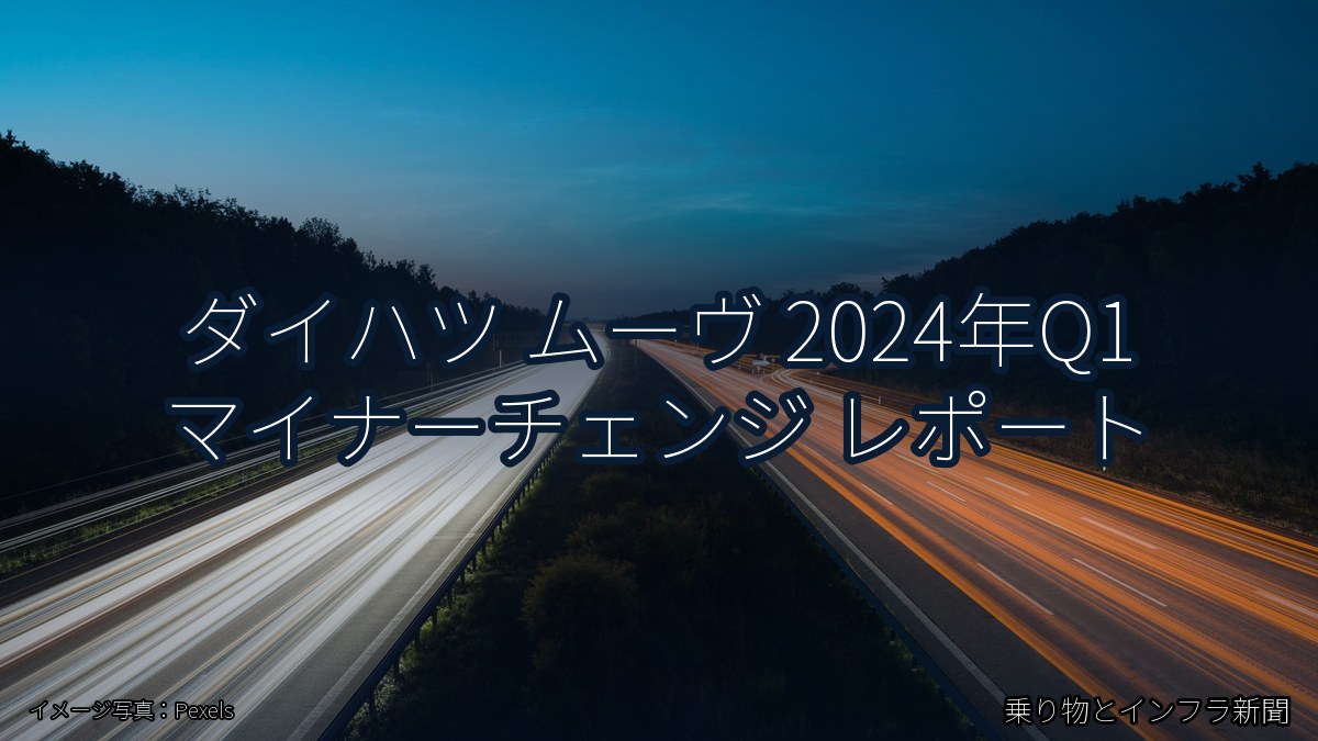 ダイハツ ムーヴ 2024年Q1 マイナーチェンジ レポート（乗り物とインフラ新聞）