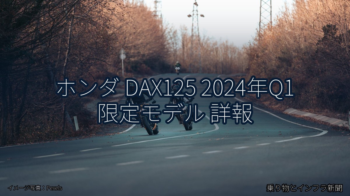 ホンダ DAX125 2024年Q1 限定モデル 詳報(乗り物とインフラ新聞)