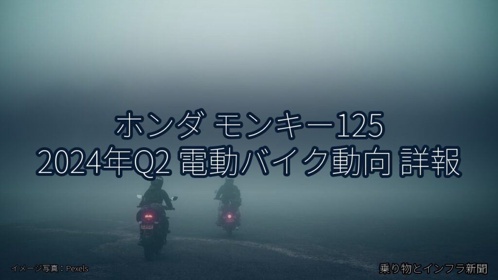 ホンダ モンキー125 2024年Q2 電動バイク動向 詳報（乗り物とインフラ新聞）
