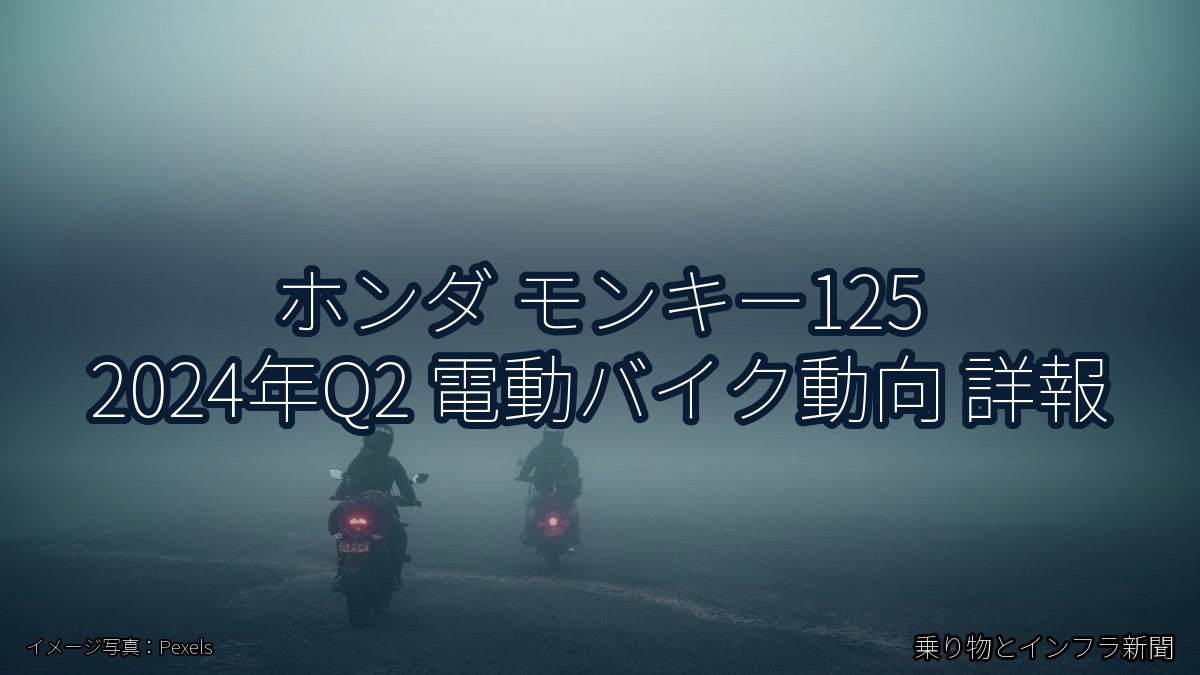 ホンダ モンキー125 2024年Q2 電動バイク動向 詳報（乗り物とインフラ新聞）