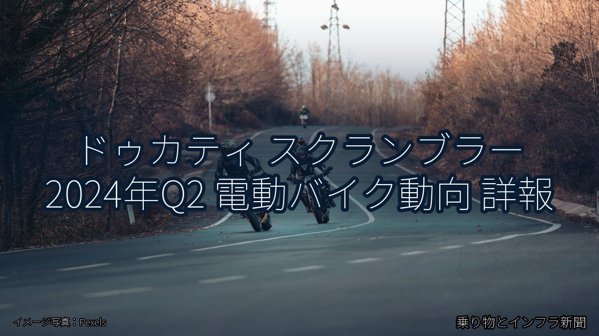 ドゥカティ スクランブラー 2024年Q2 電動バイク動向 詳報（乗り物とインフラ新聞）