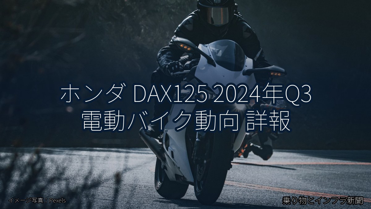 ホンダ DAX125 2024年Q3 電動バイク動向 詳報（乗り物とインフラ新聞）