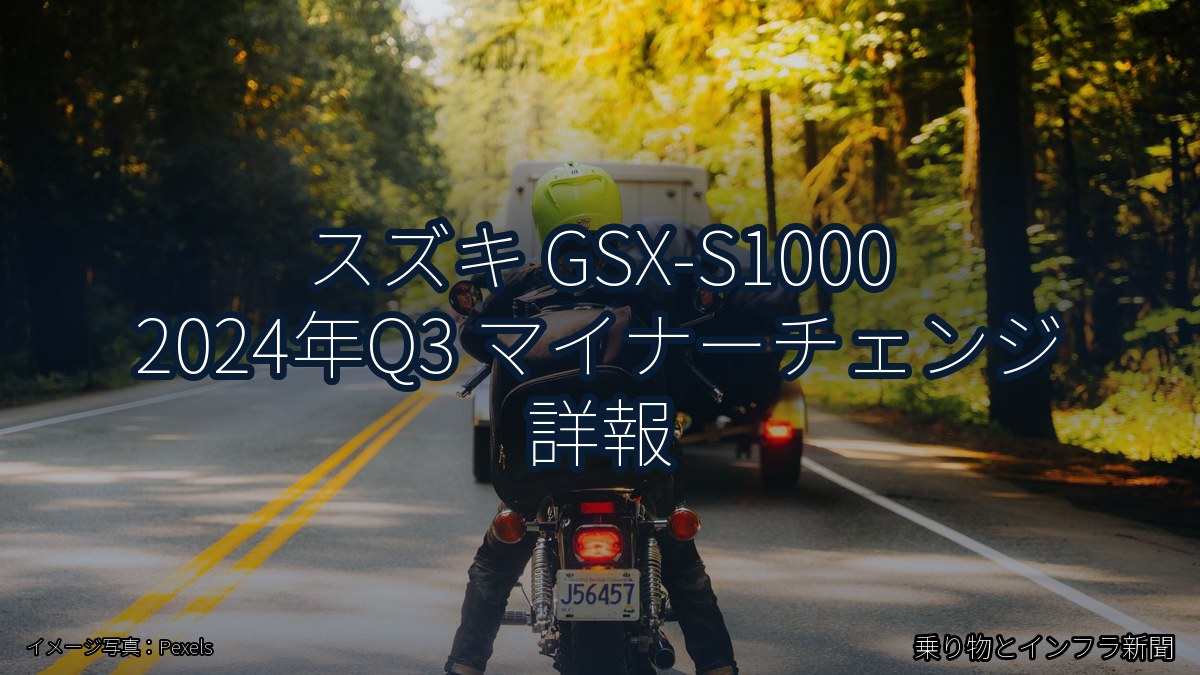 スズキ GSX-S1000 2024年Q3 マイナーチェンジ 詳報（乗り物とインフラ新聞）