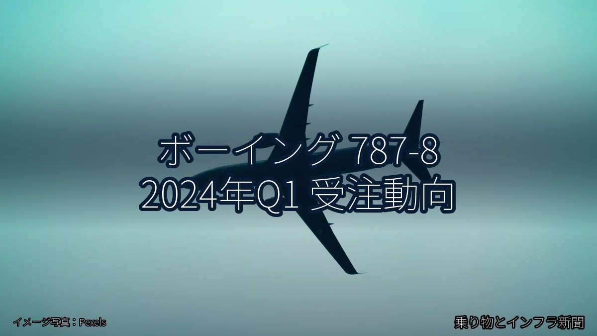 ボーイング 787-8 2024年Q1 受注動向(乗り物とインフラ新聞)