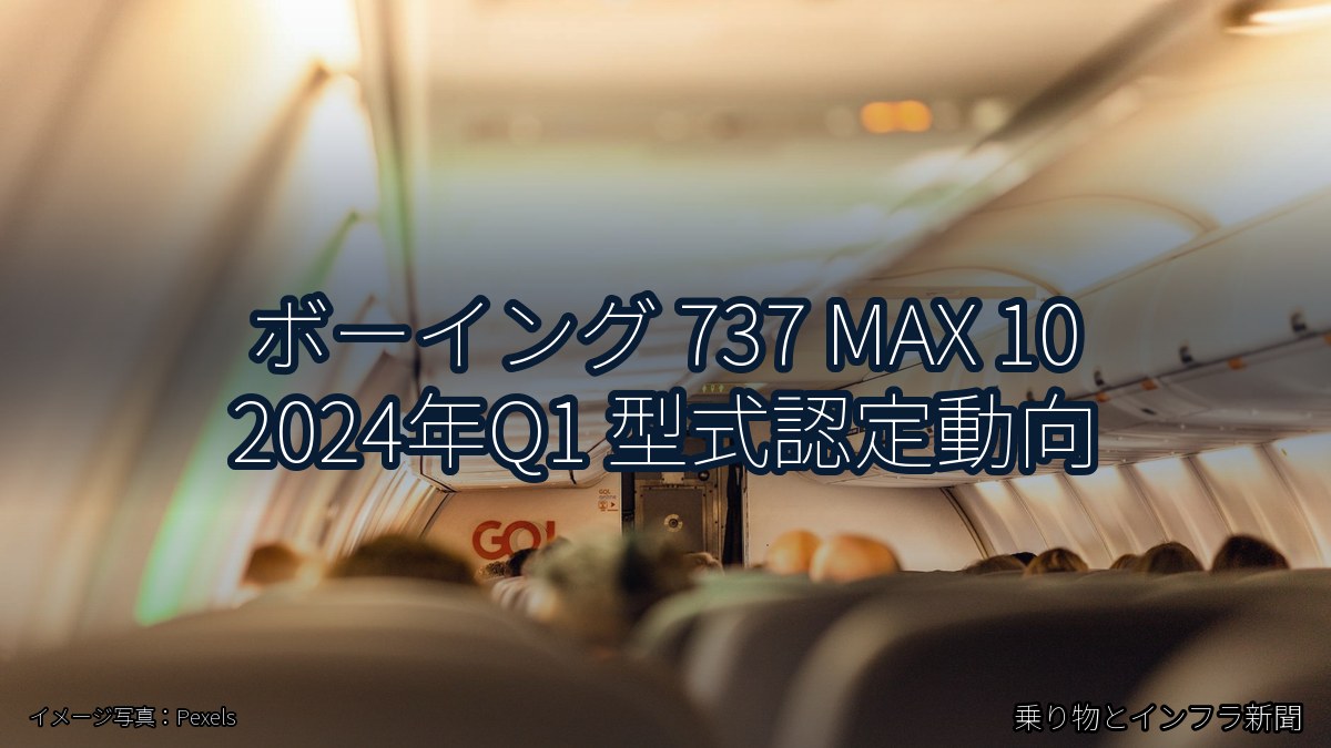 ボーイング 737 MAX 10 2024年Q1 型式認定動向（乗り物とインフラ新聞）