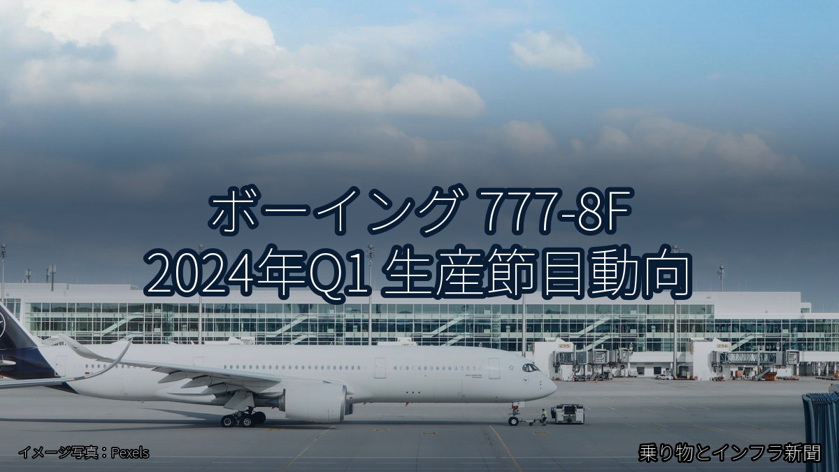 ボーイング 777-8F 2024年Q1 生産節目動向（乗り物とインフラ新聞）