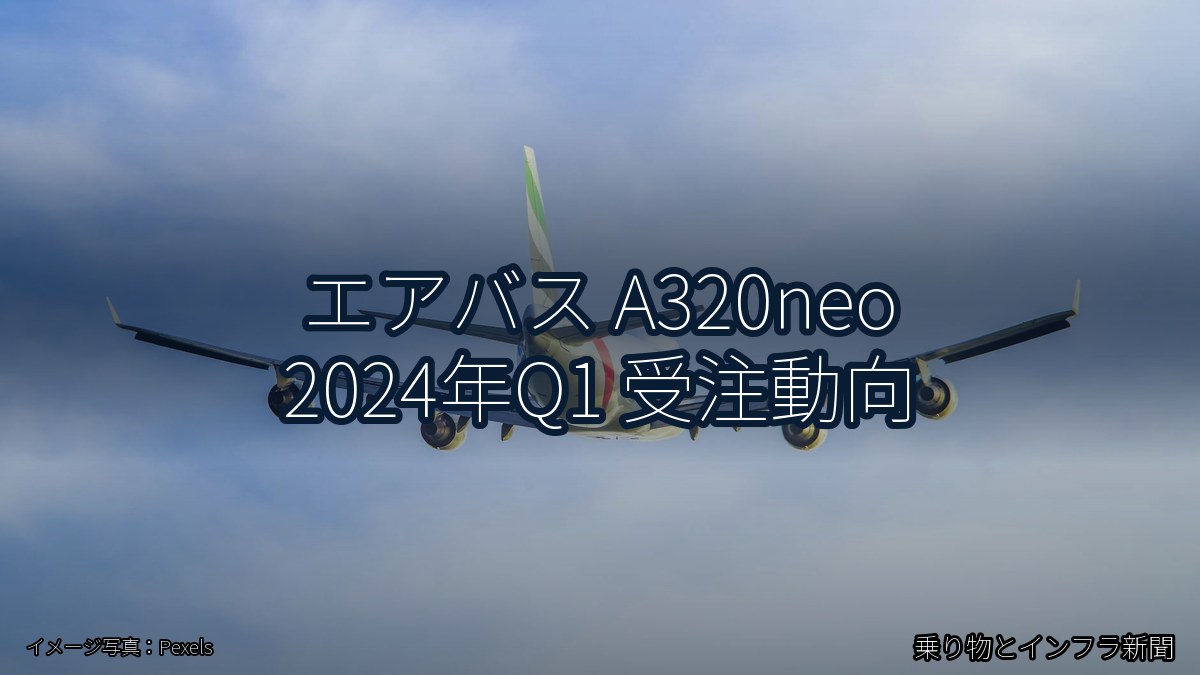エアバス A320neo 2024年Q1 受注動向（乗り物とインフラ新聞）