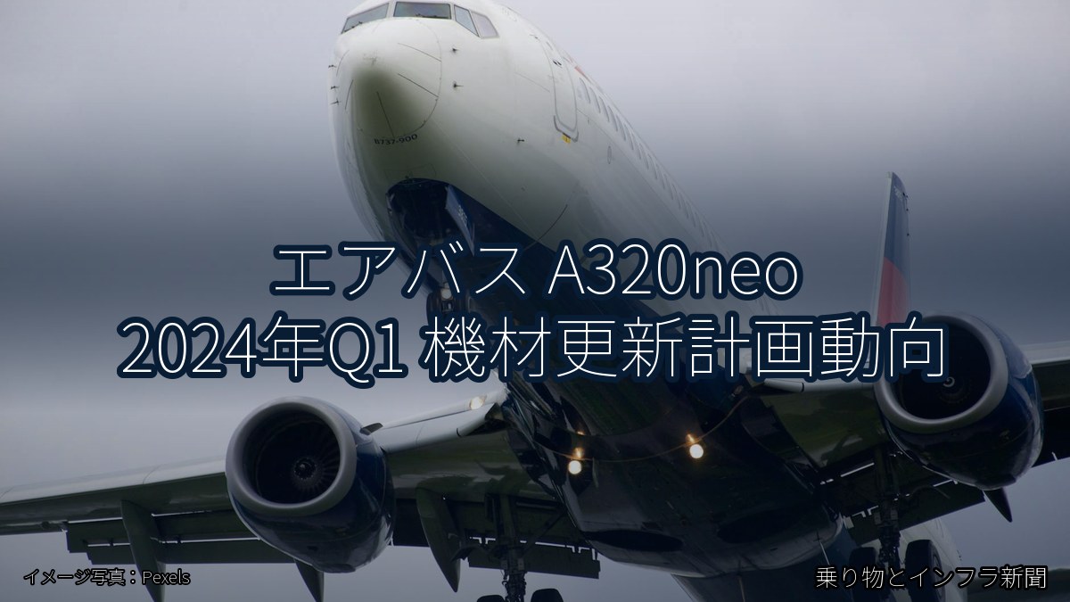 エアバス A320neo 2024年Q1 機材更新計画動向（乗り物とインフラ新聞）