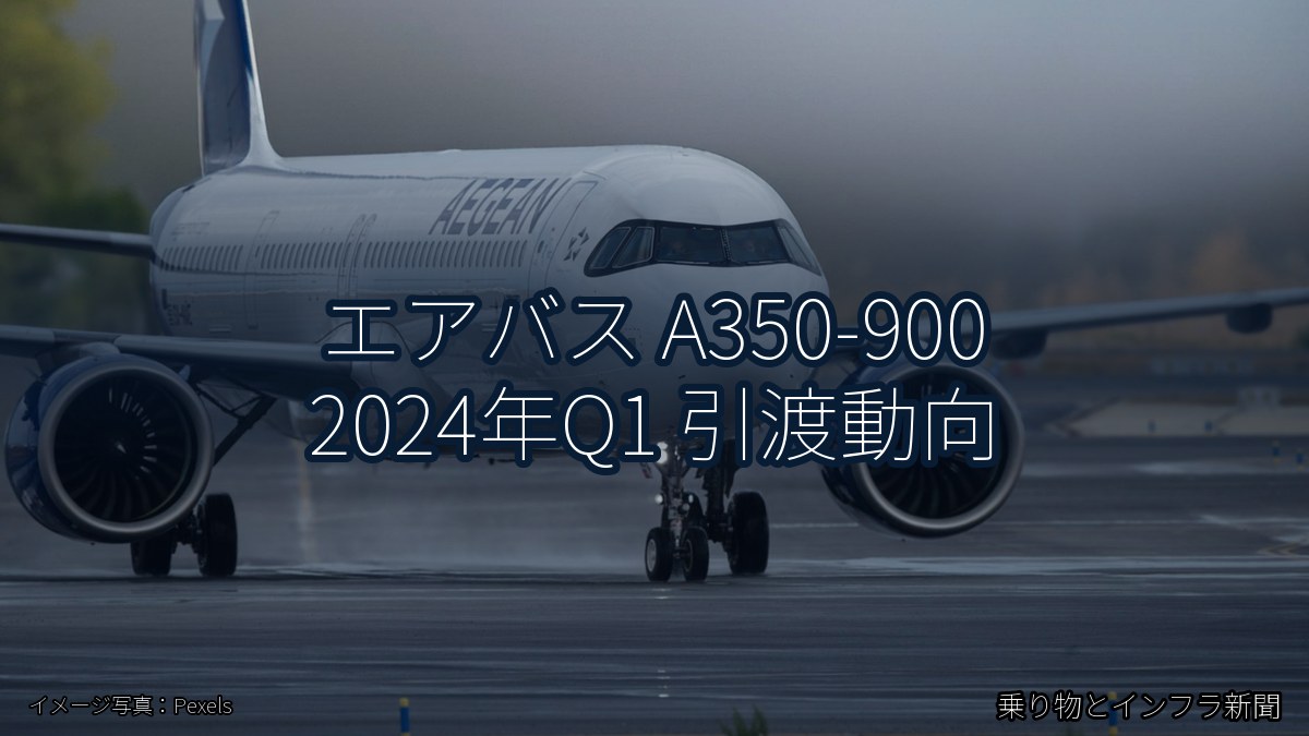 エアバス A350-900 2024年Q1 引渡動向（乗り物とインフラ新聞）