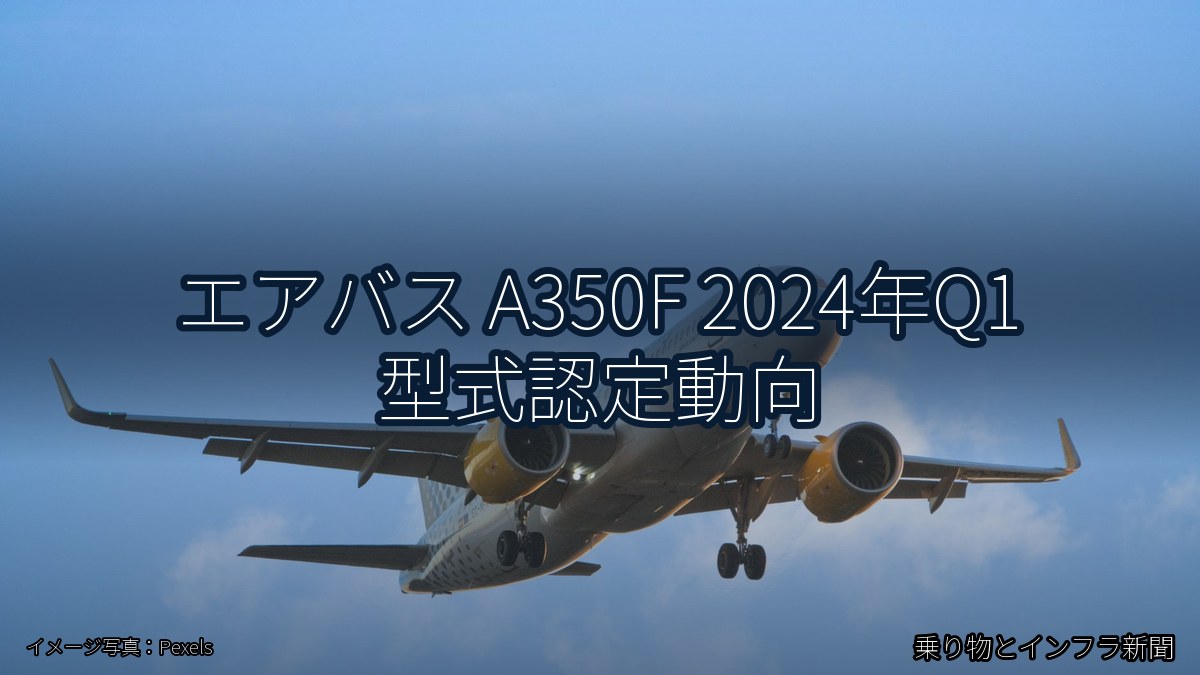 エアバス A350F 2024年Q1 型式認定動向（乗り物とインフラ新聞）