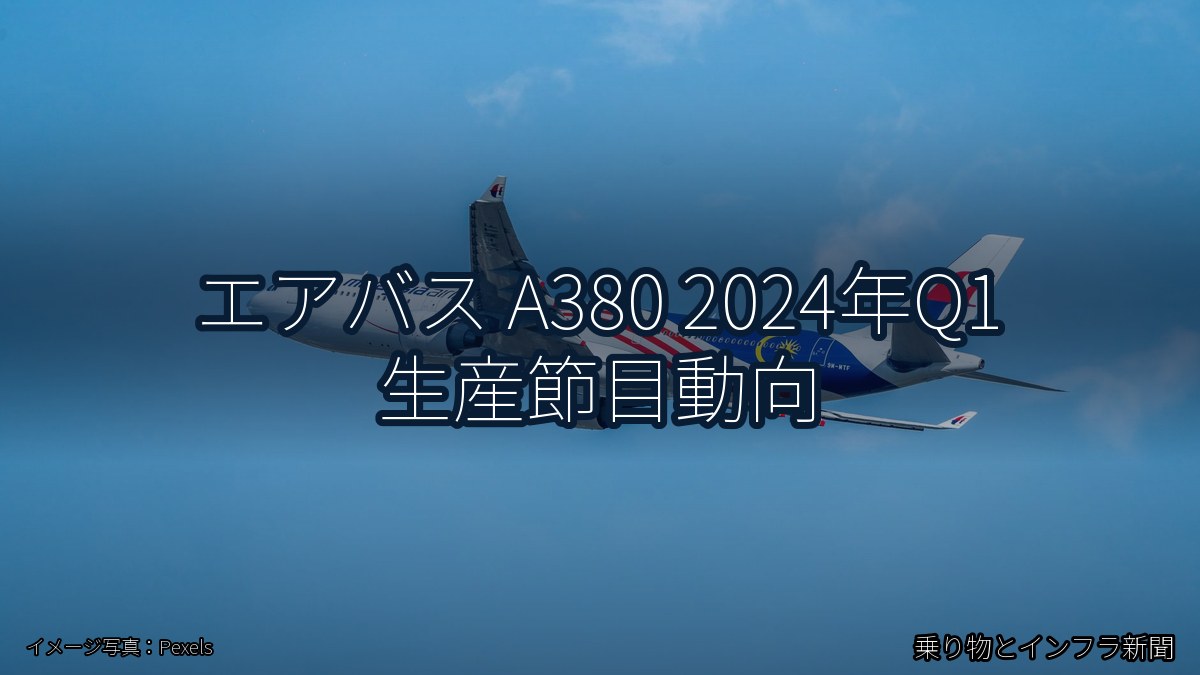 エアバス A380 2024年Q1 生産節目動向(乗り物とインフラ新聞)