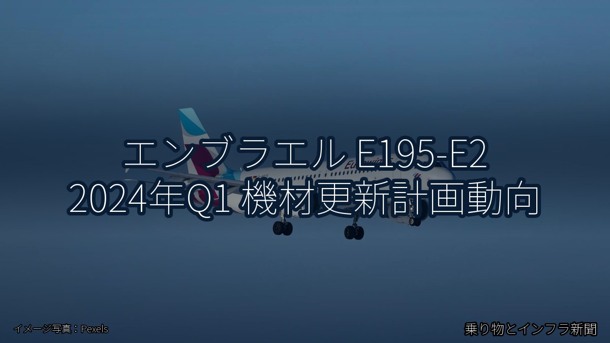エンブラエル E195-E2 2024年Q1 機材更新計画動向（乗り物とインフラ新聞）