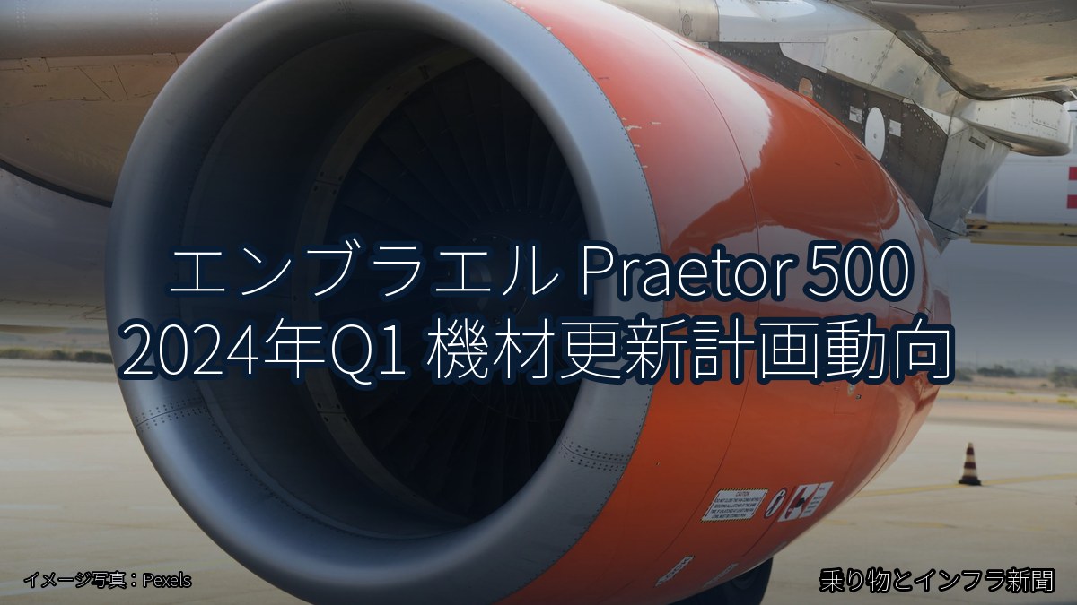 エンブラエル Praetor 500 2024年Q1 機材更新計画動向（乗り物とインフラ新聞）