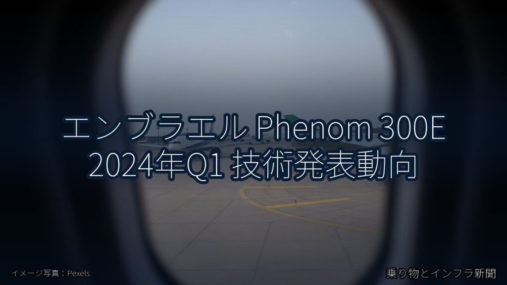 エンブラエル Phenom 300E 2024年Q1 技術発表動向（乗り物とインフラ新聞）