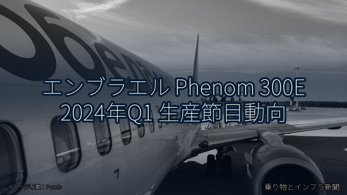 エンブラエル Phenom 300E 2024年Q1 生産節目動向（乗り物とインフラ新聞）