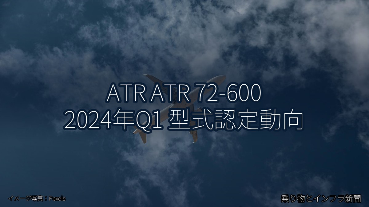 ATR ATR 72-600 2024年Q1 型式認定動向(乗り物とインフラ新聞)