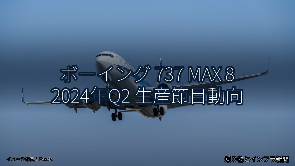 ボーイング 737 MAX 8 2024年Q2 生産節目動向（乗り物とインフラ新聞）