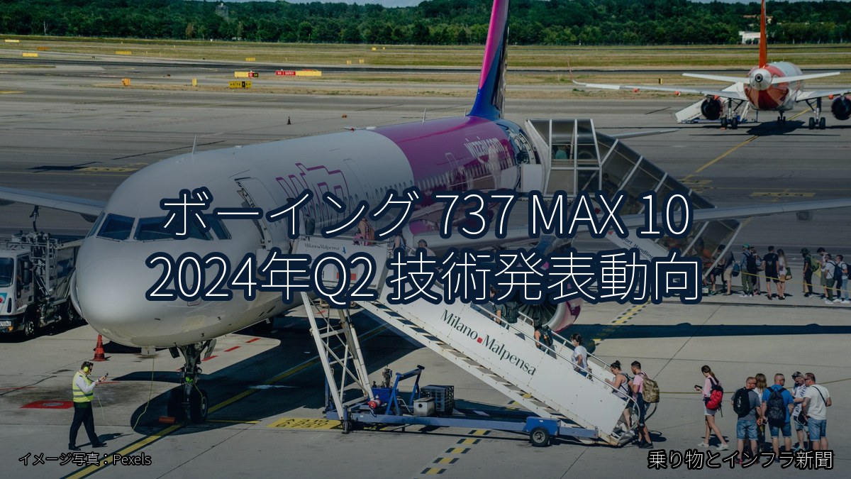ボーイング 737 MAX 10 2024年Q2 技術発表動向（乗り物とインフラ新聞）