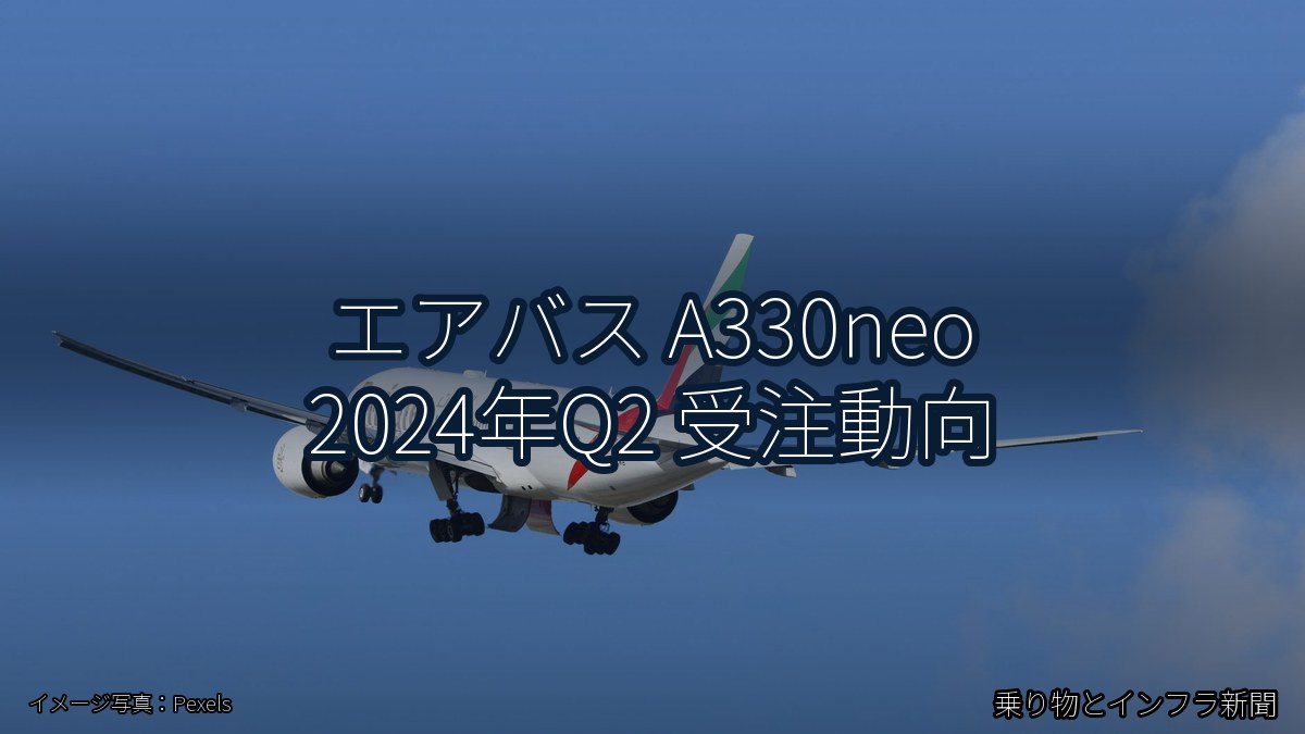 エアバス A330neo 2024年Q2 受注動向(乗り物とインフラ新聞)