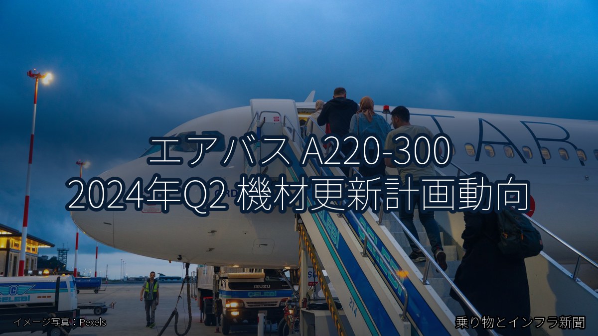エアバス A220-300 2024年Q2 機材更新計画動向（乗り物とインフラ新聞）