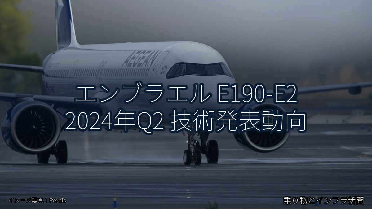 エンブラエル E190-E2 2024年Q2 技術発表動向（乗り物とインフラ新聞）