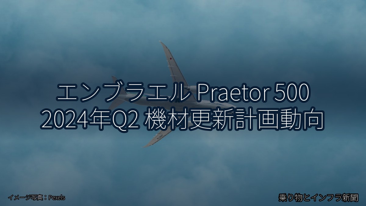 エンブラエル Praetor 500 2024年Q2 機材更新計画動向（乗り物とインフラ新聞）