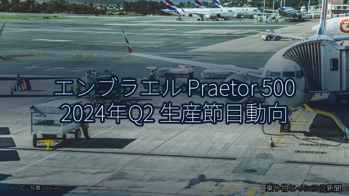 エンブラエル Praetor 500 2024年Q2 生産節目動向（乗り物とインフラ新聞）