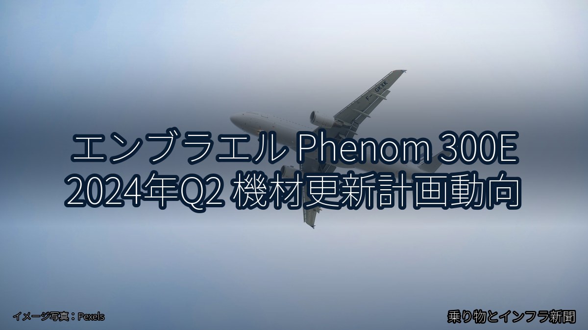 エンブラエル Phenom 300E 2024年Q2 機材更新計画動向（乗り物とインフラ新聞）