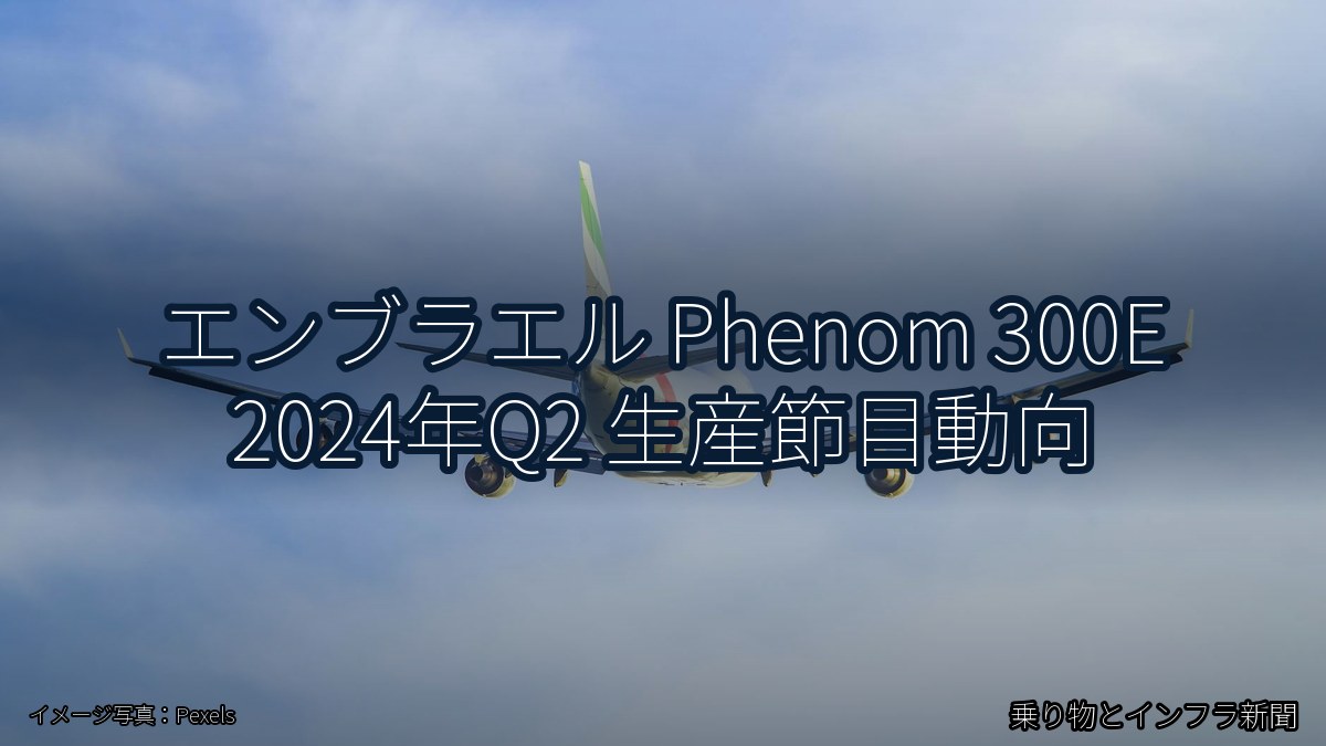 エンブラエル Phenom 300E 2024年Q2 生産節目動向（乗り物とインフラ新聞）