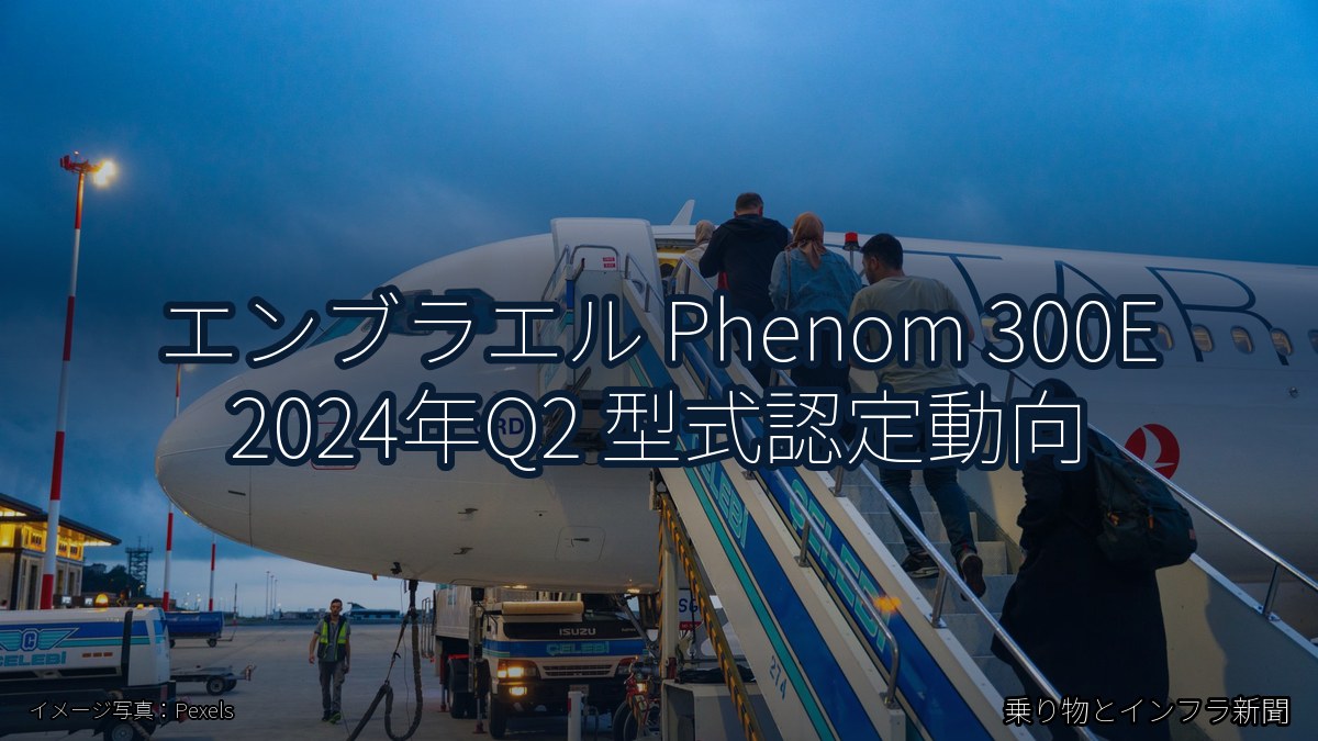 エンブラエル Phenom 300E 2024年Q2 型式認定動向(乗り物とインフラ新聞)