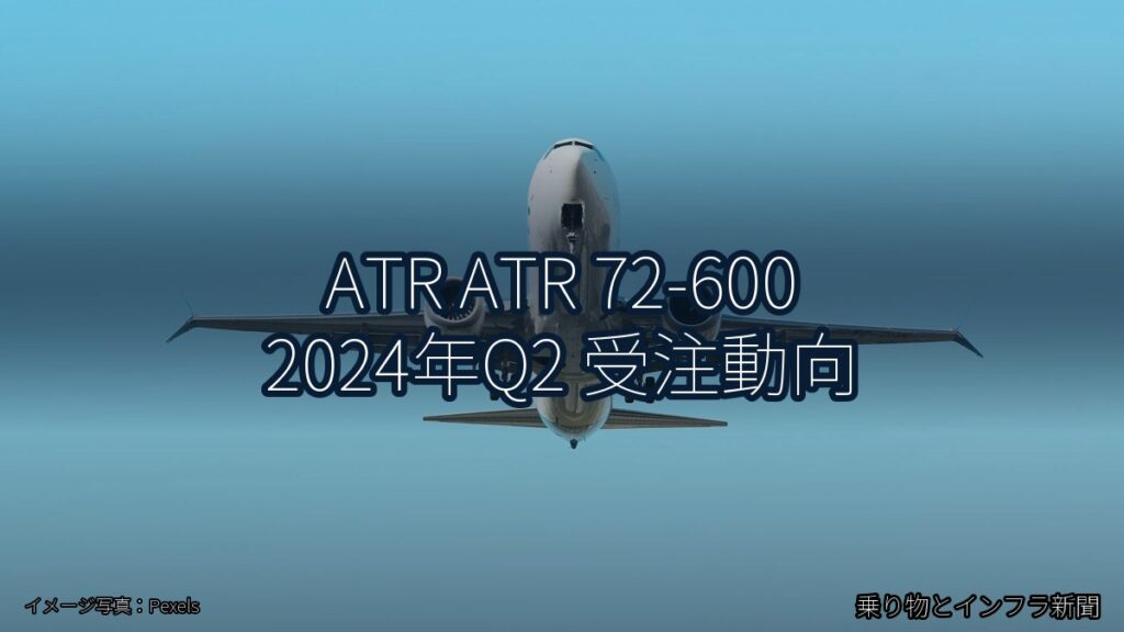 ATR ATR 72-600 2024年Q2 受注動向（乗り物とインフラ新聞）