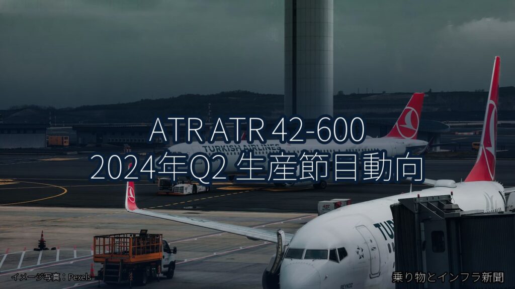 ATR ATR 42-600 2024年Q2 生産節目動向（乗り物とインフラ新聞）