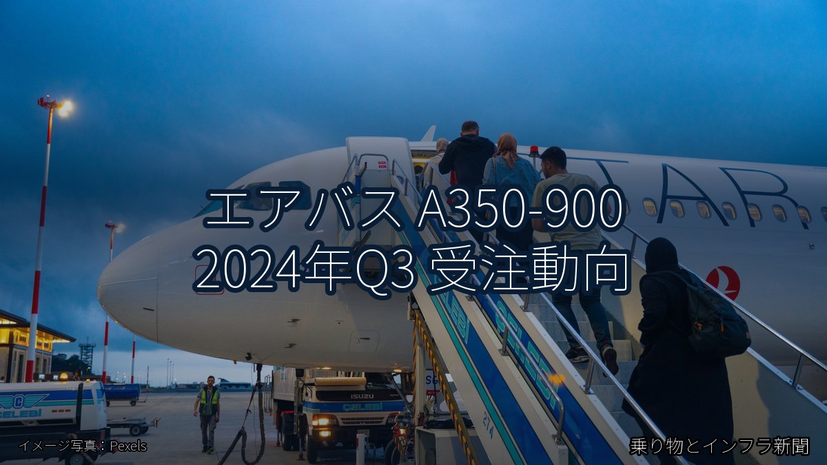 エアバス A350-900 2024年Q3 受注動向（乗り物とインフラ新聞）