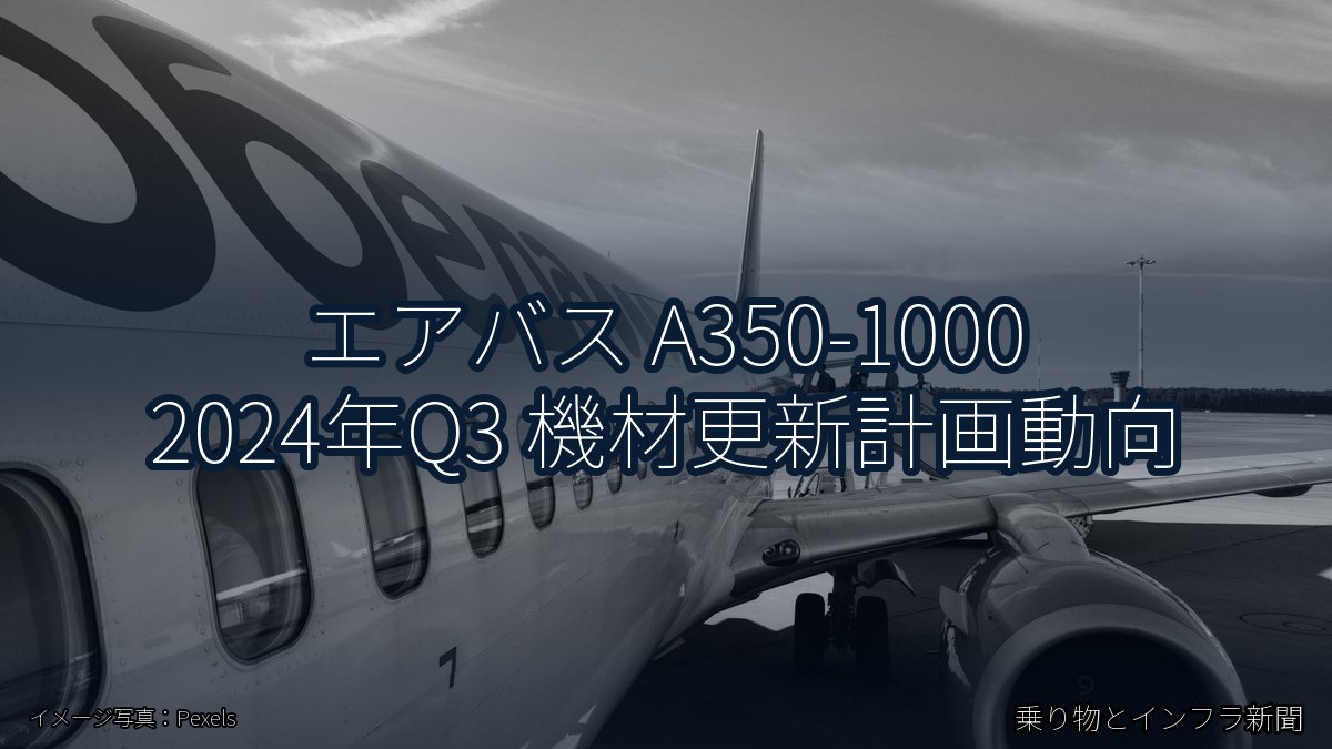 エアバス A350-1000 2024年Q3 機材更新計画動向（乗り物とインフラ新聞）