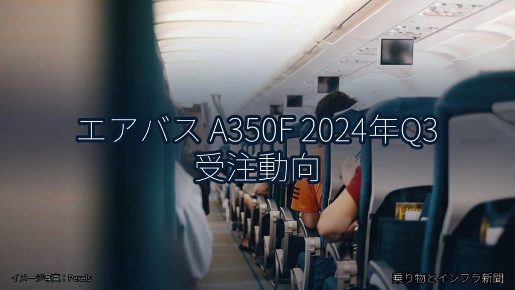 エアバス A350F 2024年Q3 受注動向（乗り物とインフラ新聞）