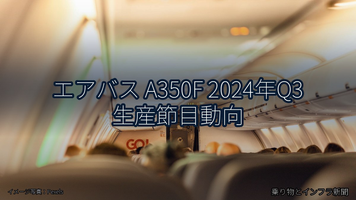 エアバス A350F 2024年Q3 生産節目動向（乗り物とインフラ新聞）