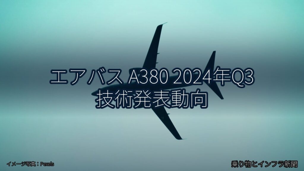 エアバス A380 2024年Q3 技術発表動向（乗り物とインフラ新聞）