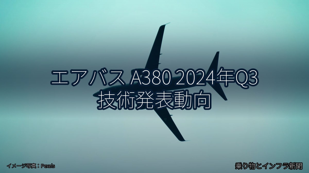 エアバス A380 2024年Q3 技術発表動向（乗り物とインフラ新聞）