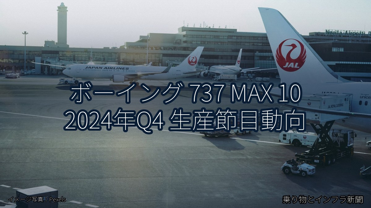 ボーイング 737 MAX 10 2024年Q4 生産節目動向（乗り物とインフラ新聞）
