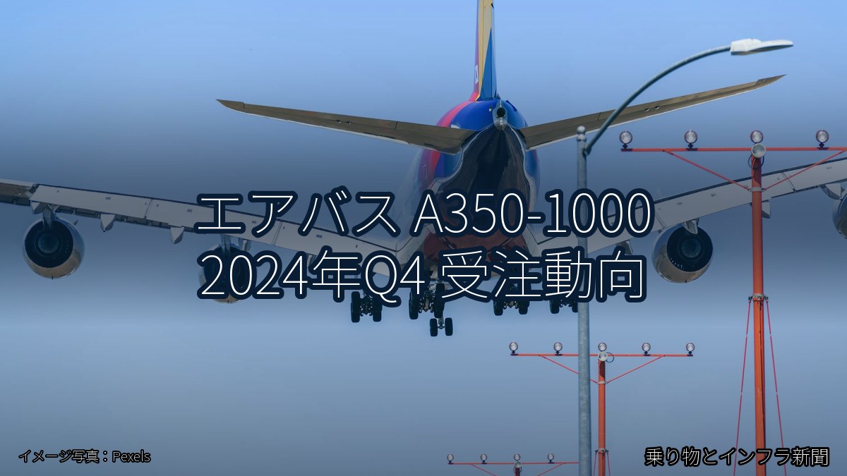 エアバス A350-1000 2024年Q4 受注動向(乗り物とインフラ新聞)