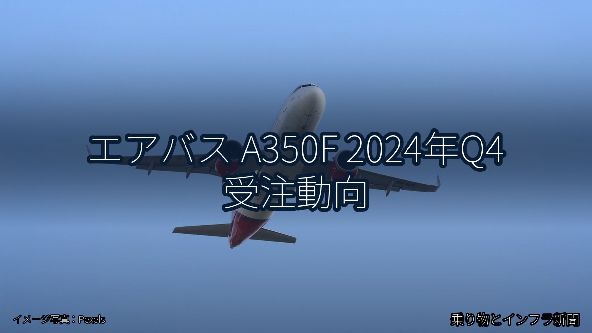 エアバス A350F 2024年Q4 受注動向（乗り物とインフラ新聞）