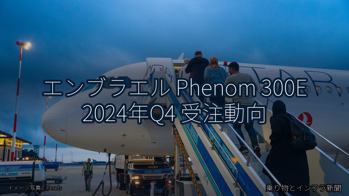 エンブラエル Phenom 300E 2024年Q4 受注動向（乗り物とインフラ新聞）
